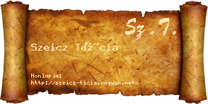Szeicz Tícia névjegykártya